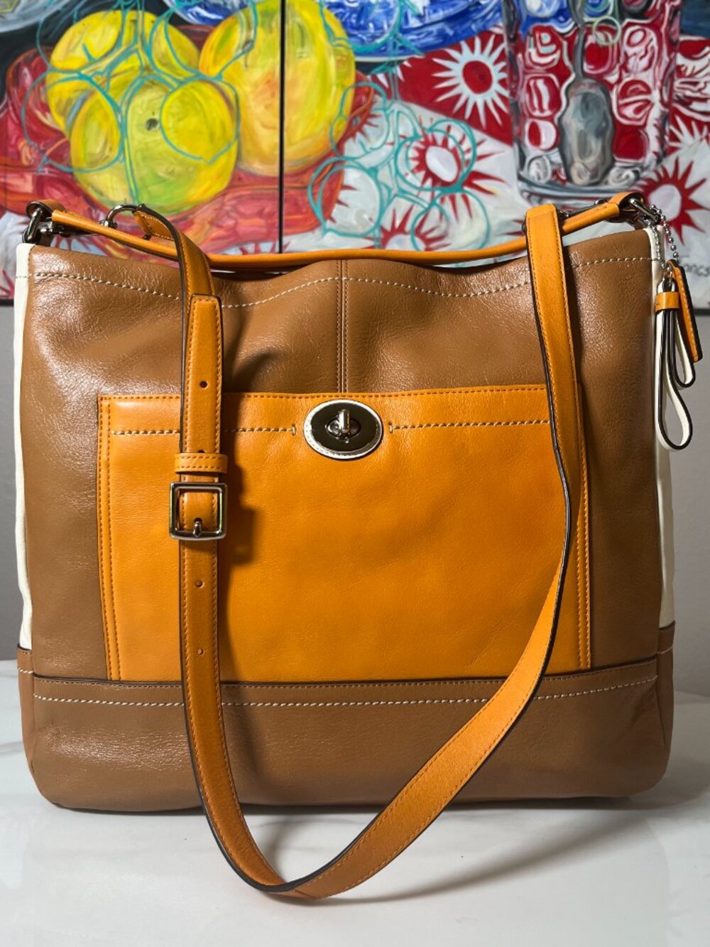 Coach Park Glove Tanned Leather Convertible Shoulder Crossbody 124369 EUC